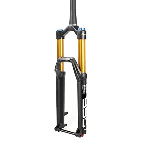 Mountain Bike Fork : 27.5 / 29 Inch Air Suspension Fork Thru Axle 15x110mm Bike Front Fork Travel 130mm Mountain Bike Magnesium Alloy Fork Tapered Tube Damping Adjustment (Color : Manual, Size : 29 inch) (Manual 27.5