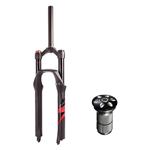 Mountain Bike Fork : aiNPCde Bike Suspension Forks 26" 27.5 Inch 29 Er MTB Air Fork, 1-1 / 8" with Expanded Core and Top Cap and Screws - Travel: 120MM (Color : Red, Size : 26 inches)