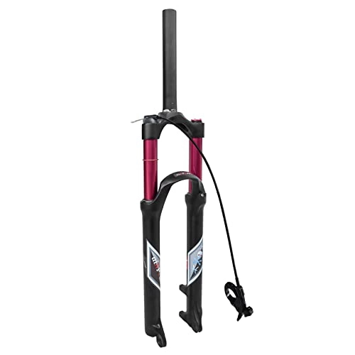 Mountain Bike Fork : aiNPCde Mountain Bike Air Fork 26 / 27.5 / 29 Inch Travel 120mm Straight / Tapered Tube FO01-RK21 1-1 / 8 MTB Suspension Forks QR 9mm (Color : Straight Remote Lock, Size : 27.5inch)
