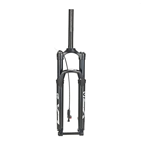 Mountain Bike Fork : aiNPCde MTB Forks 26 / 27.5 / 29 inch 120mm Travel, 1-1 / 8" Straight / Tapered Mountain Bike Fork with Rebound Adjust, Thru Axle 15mm×100mm Air Shocks (Shape : Straight Remote-lockout, Size : 26inch)