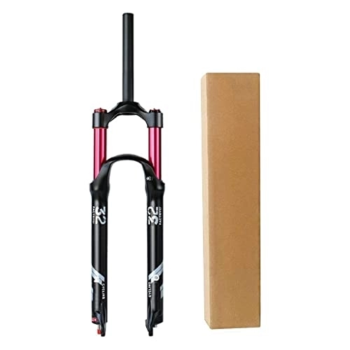 Mountain Bike Fork : Air MTB Suspension Fork 26 / 27.5 / 29 Shock Absorber Rebound Adjustment QR 9mm Travel 100mm Manual / Remote Locking Fit Mountain / Road Bike (Color : Straight HL, Size : 29")