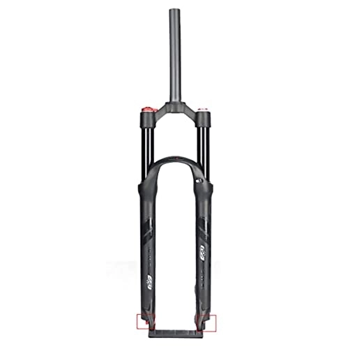 Mountain Bike Fork : Asiacreate 26 27.5 Inch MTB Suspension Forks Double Air Chamber Adjustable Damping Air Fork 1-1 / 8" 100mm Travel QR Mountain Bicycle Front Fork For Disc Brake Bike (Color : Black, Size : 26'')