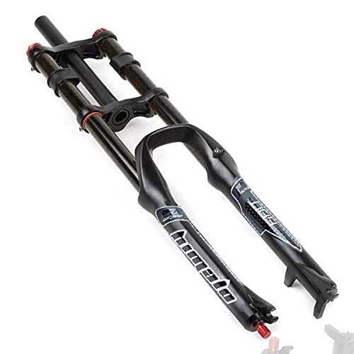 Mountain Bike Fork : Asiacreate MTB Air Suspension Fork 26 / 27.5 / 29 Inch Double Shoulder Control DH Bicycle Forks 1 1 / 8 Straight Tube QR 9mm Travel 130mm Manual Lockout Mountain Bike Forks (Color : Black, Size : 26inch)