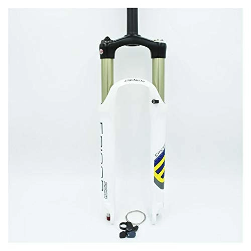 Mountain Bike Fork : Bicycle fork Bicycle Fork 26 Remote White Mountain MTB Bike Fork of air damping front fork 100mm Travel bicycle fork mount bracket (Color : 26 White Remote)