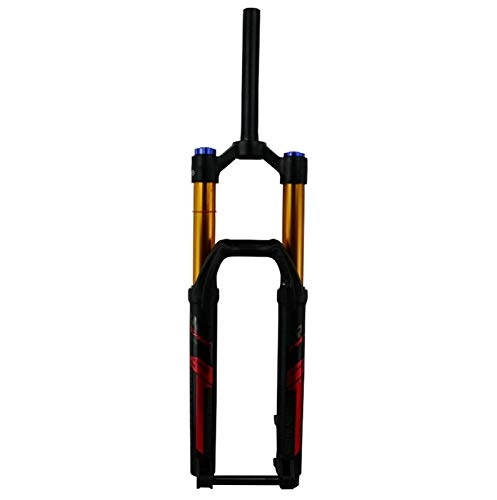Mountain Bike Fork : Bicycle fork Mtb Bike Fork Mountain Bicycle Suspension Forks 27.5" 29inch ER 1-1 / 8“ 1-1 / 2" 39.8air Resilience Thru Axle15*110 Damping Centrum bicycle fork mount bracket (Color : 29 red 39.8mm)