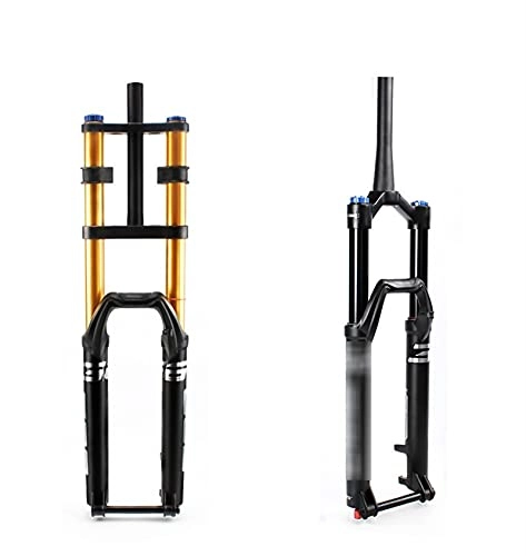 Mountain Bike Fork : Bicycle Fork MTB Suspension Fork Mountain Bike Front Fork Pneumatic Barrel Shaft Version Damping Adjustment Fork 110 * 15mm (Color : M36L 29inch)