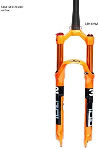 Mountain Bike Fork : Bicycle Front Fork Suspension Mountain Fork 26 / 27.5 / 29 Inch Ultralight Magnesium Alloy Air Fork MTB Bike Fork Tapered Tube Shock Absorber Forks Shoulder Contro (Size : 26inch)