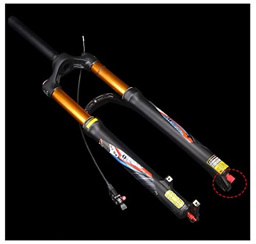 Mountain Bike Fork : Bicycle Suspension Forks 26 / 27.5 / 29 Inch Mountain Front Fork Air Pressure Shock Absorber Fork 1-1 / 8" 28.6mm QR 9mm Travel 120mm Damping Adjustable (Color : RL, Size : 26inch)