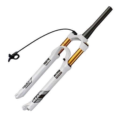 Mountain Bike Fork : Bicycle Suspension Forks 26 / 27.5 / 29 inch MTB Air Fork Rebound Adjustment Straight Remote Lockout Mountain Fork for Bike Ultralight Travel 120mm, wire control, 29inch