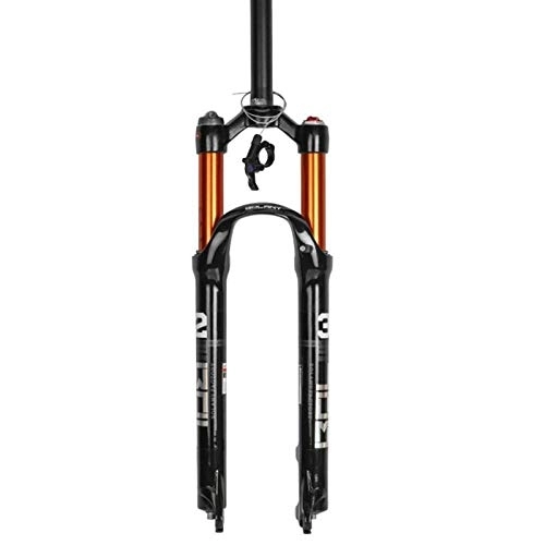 Mountain Bike Fork : Bike forks Mountain Bicycle Suspension Fork Magnesium Alloy 26 / 27.5 / 29 Inch Fork Straight Tube / Tapered tube Line control / Hand control mtb fork ( Color : Straight 29 )