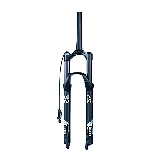 Mountain Bike Fork : bike forks Mountain Bike Full Suspension 100MM Travel Mountain Bike Air Fork Air Fork 26 27.5 29 Inch Shock-absorbing Front Fork (Color : 26 inch B wire control)