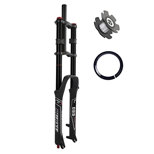 Mountain Bike Fork : Bike Suspension Forks Bike Suspension Forks 26 27.5 29 Inch MTB Disc Brake Quick Release Travel 135mm Air DH Downhill Straight Tube Taper Tube Ultralight Bicycle Front Shock Absorber Double Shoulder R
