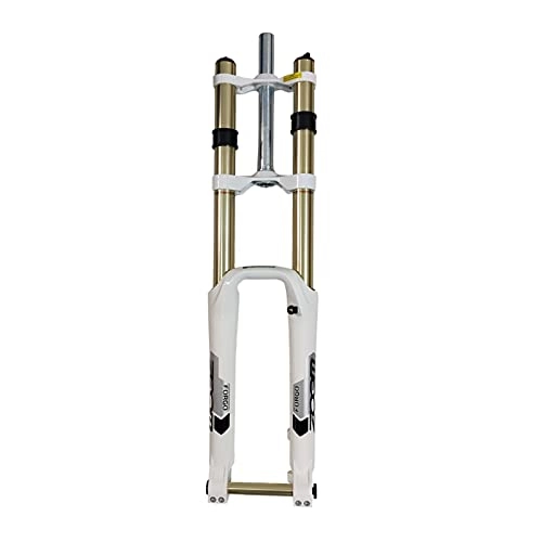 Mountain Bike Fork : Bike Suspension Forks MTB Air Fork 680DH Downhill MTB Mountain Bike Fork Suspension Damping Bicycle Fork Black White Gold Golden Tapered Steerer and Straight Steerer Front Fork (Color : White 680DH)