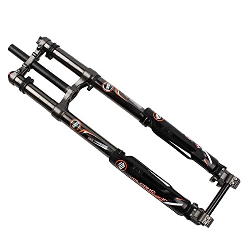 Mountain Bike Fork : Bike Suspension Forks USD-8S Bike Suspension Forks Double Shoulder Pneumatic Backlash Fork Mountain Bike DH Downhill Front Fork Damping Adjustment Front Fork Tapered Steerer and Straight Steerer Front