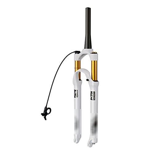 Mountain Bike Fork : Bike Suspension Forks White Magnesium Alloy Stroke 100-120mm Mountain Bike Air Fork 1750g 26 27.5 29 Bicycle Suspension Plug Bicycle Fork MTB Fork Tapered Steerer and Straight Steerer Front Fork