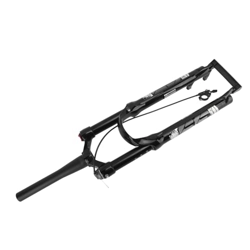 Mountain Bike Fork : Bike Suspension Front Fork, Black Remote Lockout Shock Absorption Mountain Bike Front Fork for Road Cycling