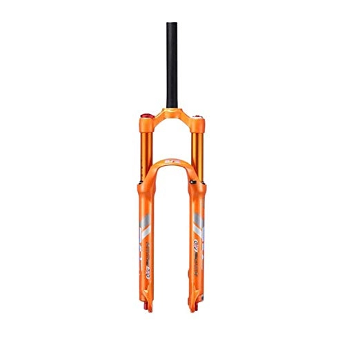 Mountain Bike Fork : BIKERISK 26 27.5 Inch MTB Suspension Forks, Double Chamber Shoulder Control Bike Gas Fork Unisex's 1-1 / 8" Damping Adjustment Travel 120mm Air Fork, 1, 27.5