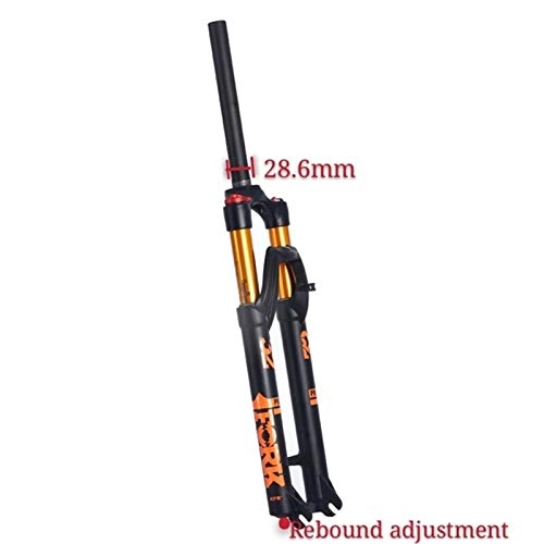 Mountain Bike Fork : Bile forks 2019 Bicycle Air Fork 26 / 27.5 / 29er MTB Mountain Bike Suspension Air Resilience Bike Fork 120mm Traver Axle 9 * 100mm (Color : Yellow)
