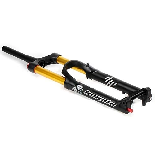 Mountain Bike Fork : CEmeLi Mountain Bike AM Suspension Fork 27.5 29 Inch Travel 180mm Thru Axle 15x110mm, 1-1 / 2" Tapered Tube Manual Lockout with Damping Adjustment Bicycle Front Fork Accessories (Gold 29")