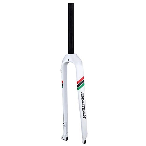Mountain Bike Fork : CHICTI 1-1 / 8" Front Fork, Bicycle Hard Fork, 26 / 27.5 / 29inch Disc Brake Mountain Bike Full Carbon Front Fork (Color : White, Size : 27.5inch)