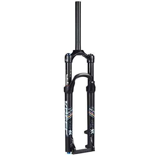 Mountain Bike Fork : CHP Downhill Suspension Forks, 1-1 / 8" MTB Mountain Bike Shock Fork Aluminum Alloy Cone Disc Brake Damping Adjustment Travel 100mm (Size : 26inch)