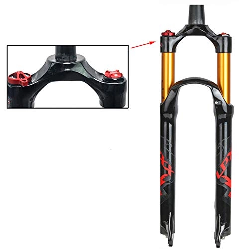 Mountain Bike Fork : CHUDAN Ultralight bicycle fork, 27.5 inch MTB rigid fork 11 / 8"tapered mountain bike fork Shoulder Control Pneumatic shock absorber cone tube, A, 27.5in