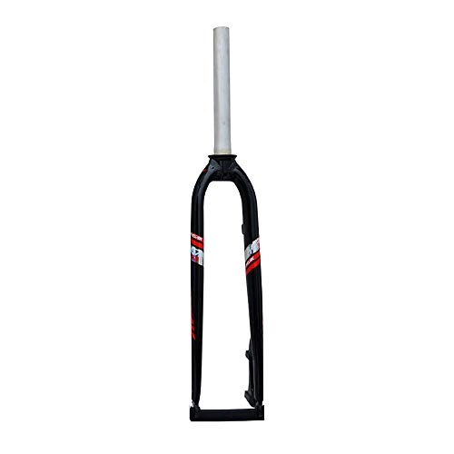 Mountain Bike Fork : Cone Front Forks Mountain Bike Fork Disc Brake Hard MTB Bicycle 26" / 27.5in / 29inch, black-red, 29in