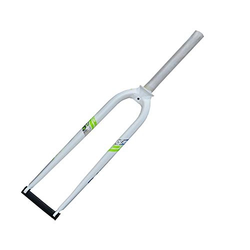 Mountain Bike Fork : Cone Front Forks Mountain Bike Fork Disc Brake Hard MTB Bicycle 26" / 27.5in / 29inch, white-green, 26in