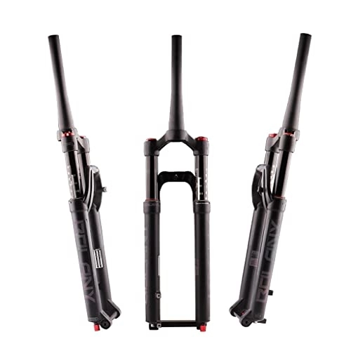 Mountain Bike Fork : Dunki Bike Fork 27.5 / 29 Inch Thru Axle 15×110mm Boost Air Suspension Fork Rebound Adjustment RL 1-1 / 2" Tapered Disc Brake Fork Bicycle Parts For XC AM Mountain Bike (Black 29")