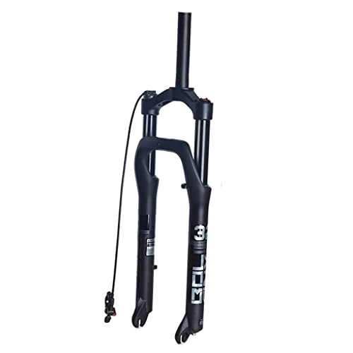 Mountain Bike Fork : Dunki Bike Front Fork 20" / 26" 4.0 Inch Fat Tire 120mm Travel Spacing Air Pressure Suspension Fork 1 1 / 8" Remote Lockout 9mm QR Disc Brake Fork Fit Snow Beach XC Mountain Bike (Black 26"x4.0")