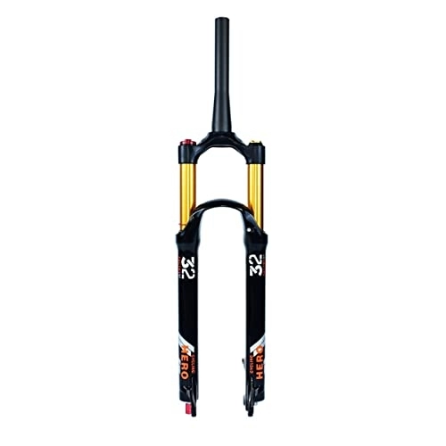 Mountain Bike Fork : Dunki Mountain Bike Air Fork 26 / 27.5 / 29 Inch Suspension Fork Travel 140mm Rebound Adjustment Manual / Remote Lockout Bike Magnesium Alloy Front Fork QR 9mm (Color : Remote, Size : 29 inch) (Manual 27.5