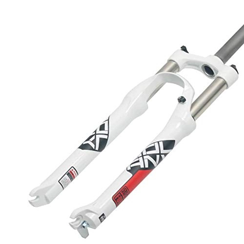 Mountain Bike Fork : DZGN 26 / 27.5 / 29 in MTB Mechanical Fork Aluminum Alloy Suspension Spring Fork Damping for Bicycle Accessories, White, 27.5 in