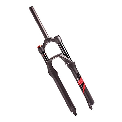 Mountain Bike Fork : DZGN Mountain bike suspension fork 26 inch 27.5 inch 29 inch gas fork fork shoulder God controls, Red, 27.5