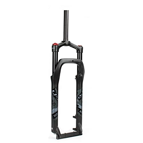 Mountain Bike Fork : EMISOO Bike Fat Fork Fit 4.0" Tire 20 26 inch Aluminum Alloy MTB Mountain Bicycle Air Fat Fork Straight Tube 1-1 / 8" Travel 100mm QR 9mm Disc Brake
