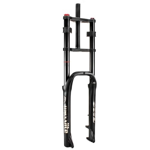 Mountain Bike Fork : EMISOO Fat Bike Fork BMX 1-1 / 8" Disc Brake Air Fork 26" In Bike Suspension Forks QR 135mm For 4.0" Tire Travel 110mm Manual Lockout Fit Snow / Mountain Bike