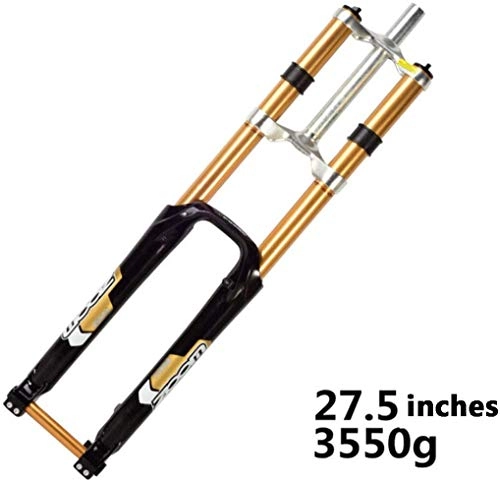 Mountain Bike Fork : FANQIE Bicycle aluminum rigid front fork Zoom suspension fork mountain bike Speed Drop AM suspension fork, 27.5 inches