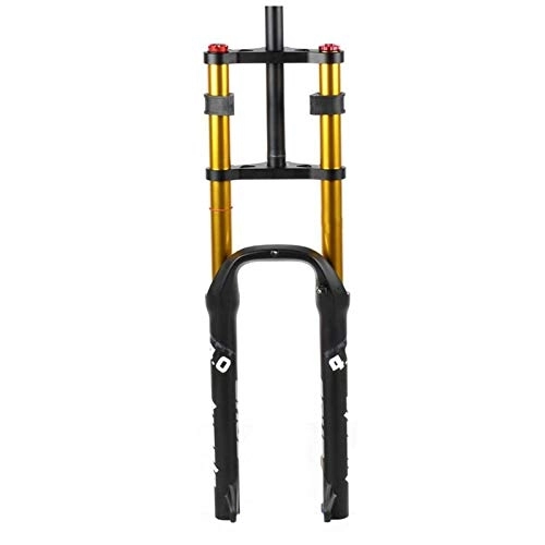 Mountain Bike Fork : Fork 26 27.5 29 Inch Rebound Adjust 1 1 / 8 Straight Tube QR 9mm Manual Lockout XC AM Ultralight Mountain Bike Front Forks (Color : Gold, Size : 26in)