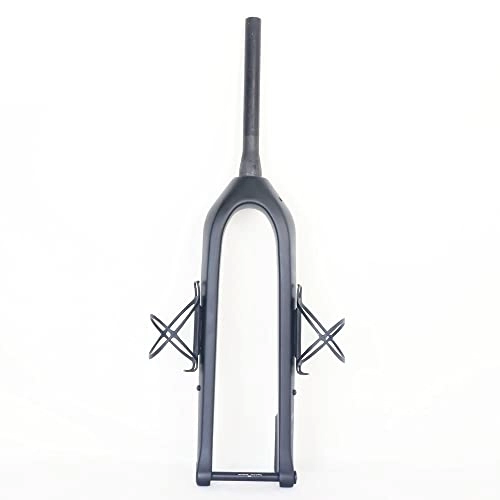 Mountain Bike Fork : GADEED Updated 29ER MTB Carbon Fork 110 * 15MM Boost Cross Country Mountain Bike Carbon Rigid Fork With Water Cage Eyelets (Color : No Eyelets)