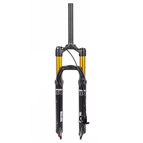 Mountain Bike Fork : HIMALO 26 / 27.5 / 29 Mountain Bike Air Suspension Fork Travel 100mm XC MTB Fork Damping Adjustable 1-1 / 8 Straight Tube Front Forks QR 9mm Remote Lockout (Color : Gold, Size : 29'')