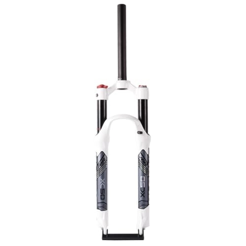 Mountain Bike Fork : HIMALO 26 27.5 Mountain Bike Suspension Fork Travel 120mm MTB Air Fork 1-1 / 8" Straight Front Fork XC Disc Brake QR 9mm Manual Lockout (Color : White, Size : 26'')