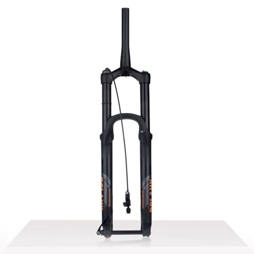 Mountain Bike Fork : HIMALO Downhill Mountain Bike Suspension Forks 27.5 / 29 DH MTB Air Fork Travel 160mm Rebound Adjust Black Tapered Fork Boost Thru Axle 15 * 110mm (Color : Remote, Size : 27.5'')