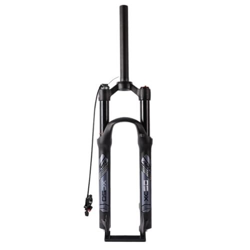 Mountain Bike Fork : HIMALO MTB Air Fork 27.5 Mountain Bike Suspension Fork Travel 120mm XC 1-1 / 8" Straight Disc Brake Front Fork Remote Lockout QR 9mm (Color : Black)