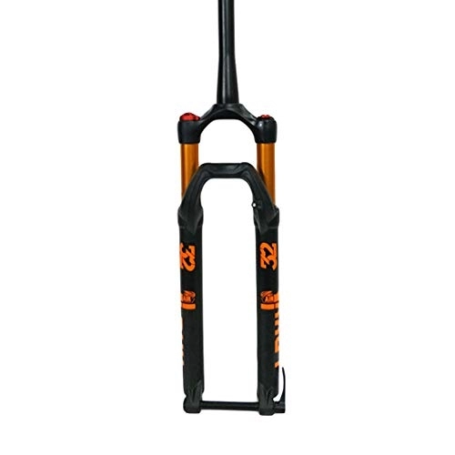 Mountain Bike Fork : HIOD Bicycle Front Fork Air Pressure Shock Absorption Cone Tube Fork Mountain Bike Suspension Shoulder Control Fork Suitable for MTB, Black, 27.5-inch