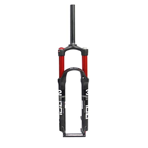 Mountain Bike Fork : HTGL Mountain Bike Front Fork 26 Inch 27.5 Inch 29 Inch Dual Air Chamber Suspension Front Fork Air Fork Straight Tube Shoulder Control, Aluminum Alloy Bicycle Accessories