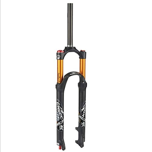 Mountain Bike Fork : HWL MTB Bike Suspension Fork 26 Inch, Cycling Forks 1-1 / 8" Straight Tube Unisex Disc Brake Damping Adjustment Shock Absorber (Size : 26 inch)