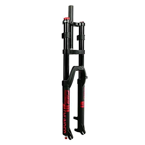 Mountain Bike Fork : HWL MTB Suspension Forks 27.5 Inch, Hydraulic Mountain Bike Fork 1-1 / 8" Straight Tube Unisex's Damping Adjustment Travel 160mm (Color : Red, Size : 29 inch)