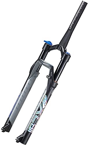 Mountain Bike Fork : HXJZJ Mountain Bike Front Fork 27, 5 / 29 Inch Bicycle Suspension Fork Lightweight MTB Air Fork Made Of Aluminum Alloy with ABS Lock Disc Brake 9MM Quick Release Hub 120MM, Tapered-29