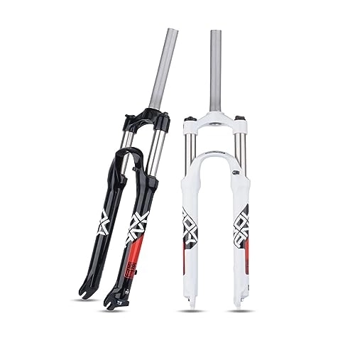 Mountain Bike Fork : JAYWIS 26 27.5 29 Inches Mountain Bike Suspension Front Fork, Bicycle Suspension Front Fork, Mechanical Fork, Quick Release Dropout Shoulder Control, 27.5inch, White