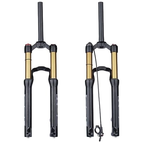 Mountain Bike Fork : JAYWIS Bicycle Fork, Mountain Bike Suspension Fork, Air Shock Absorption, 24" Quick Release Style Shoulder / Remote Control, Straight Tube, Wire