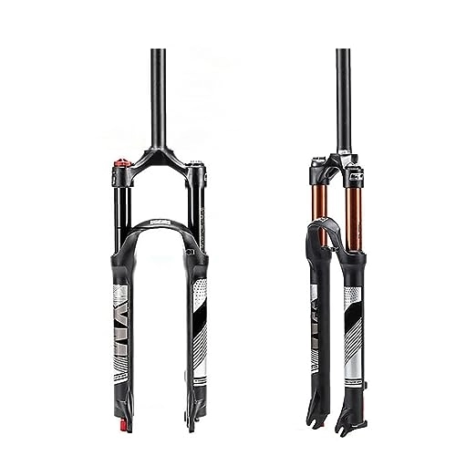 Mountain Bike Fork : JAYWIS Bicycle Suspension Fork, Mountain Bike Suspension Fork, 26 / 27.5 / 29 Inch Aluminum-magnesium Alloy, Straight / tapered Air Fork, 27.5, Gold